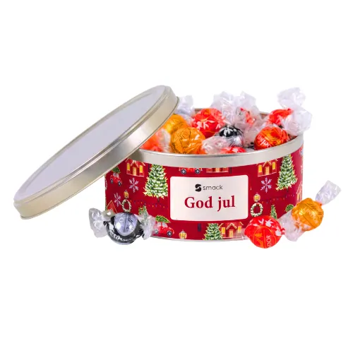Metallboks m. Lindt kuler ass. smak