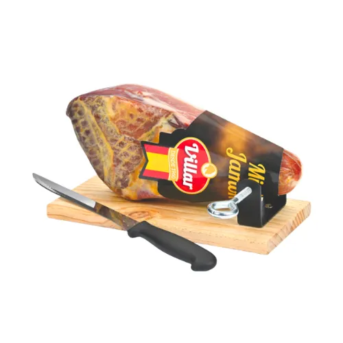 Serranoskinke ca. 1 kg med brett og kniv