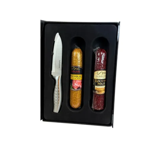 2-pk Spekepølse m. kniv